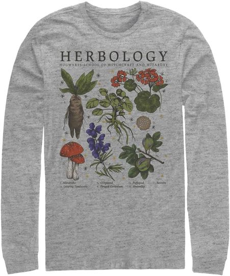 Fifth Sun Big & Tall Men's Harry Potter and The Deathly Hallows Herbology Tops Long Sleeve Tee Shirt