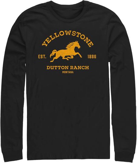 Discover Men's YStone Dutton Ranch Horse Logo Long Sleeve Shirt