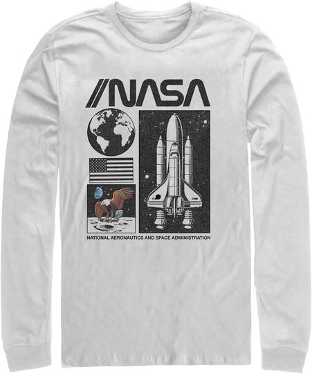 Discover Men's NASA Vintage Panels Long Sleeve Shirt