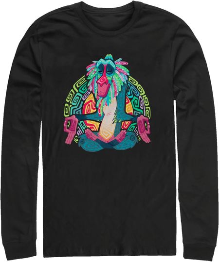 Discover Men's Lion King Rafiki Geometric Rainbow Long Sleeve Shirt
