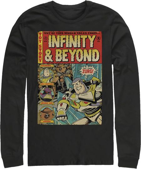 Men's Toy Story Buzz Lightyear Comic Cover Long Sleeve Shirt