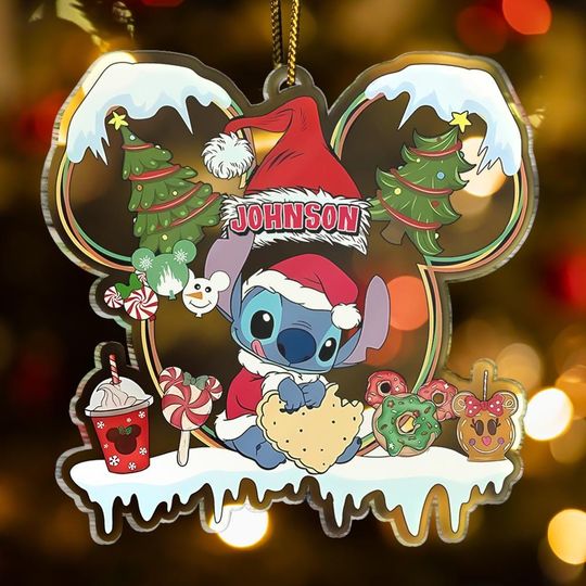 Discover Custom Lilo and Stitch Christmas Ornament, Personalized Christmas Lilo and Stitch Ornament, Christmas Friends Ornament, Christmas Decor