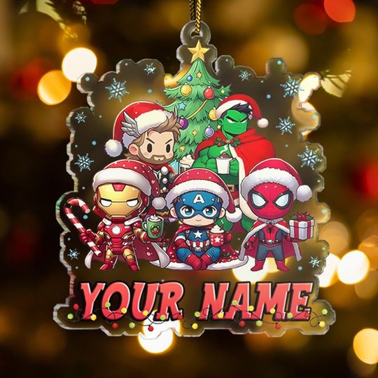 Discover Custom The Avengers Christmas Ornament, Christmas The Avengers Ornament, Christmas Marvel Ornament, Christmas Decor, Christmas Disney