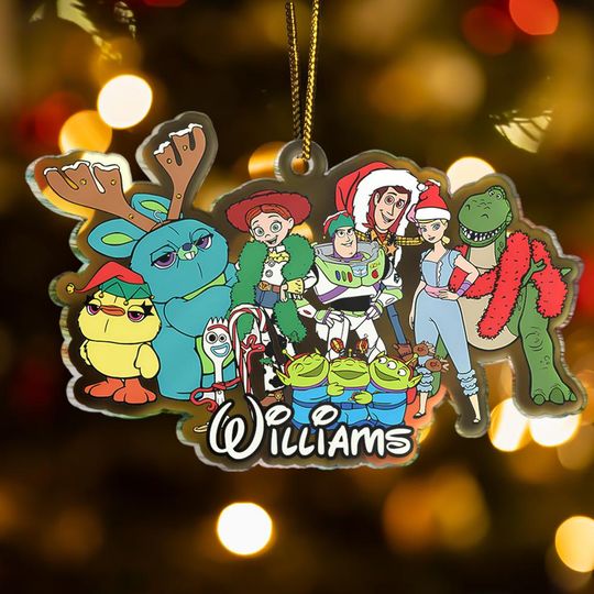 Discover Custom Toy Story Christmas Ornament, Disney Pixar Holiday Tree Decoration, Woody and Buzz Ornament, Toy Story Christmas Decor