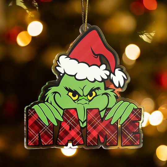 Discover Personalized Grin Ornament, Custom Grin Ornament, Disney Christmas Tree Decor