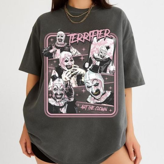 Horror Movie Shirt, Terrifier Art The Clown Sweatshirt, Scary Horror Clown T-Shirt, Scary Clown Tee, Horror Fan Gift Unisex