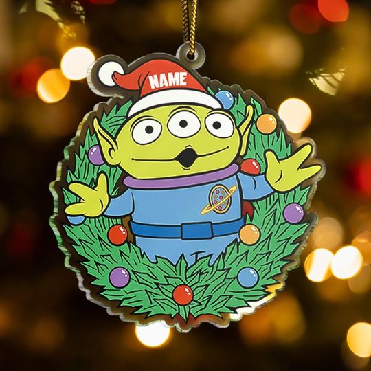 Discover Personized Little Green Alien Christmas ornaments, Alien Ornament, Ceramic Christmas Ornament, Christmas Decor, Christmas Disney