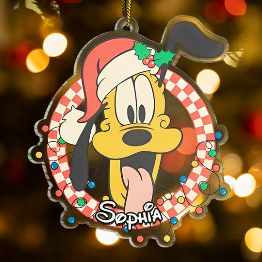 Discover Personalized Pluto Dog Christmas Ornament, Pluto Christmas Ornament, Christmas Decor, Custom Name Ornament Gift For Kids