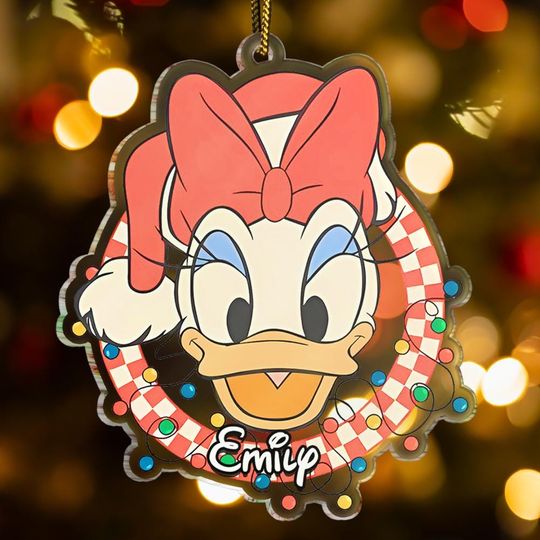 Discover Custom Daisy Duck Christmas Ornament, Christmas Daisy Duck Ornament, Christmas Friends Ornament, Christmas Decor, Christmas Disney