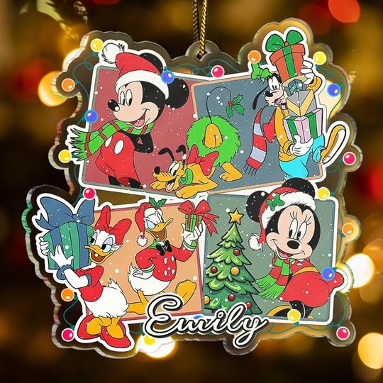 Discover Custom Mickey and Friends Christmas Ornament, Personalized Mickey and Friends Ornament, Christmas Friends Ornament, Christmas Decor
