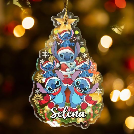 Discover Personalized Lilo and Stitch Christmas Ornament, Custom Christmas Lilo and Stitch Ornament, Christmas Friends Ornament, Christmas Decor