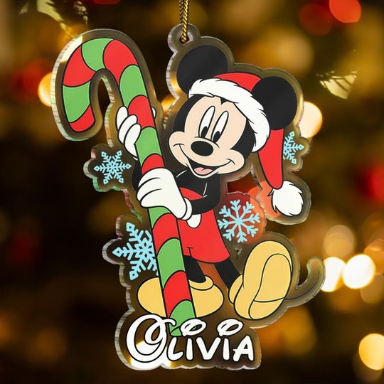 Discover Custom Mickey Mouse Christmas Ornament, Personalized Mickey and Friends Ornament, Christmas Friends Ornament, Christmas Decor