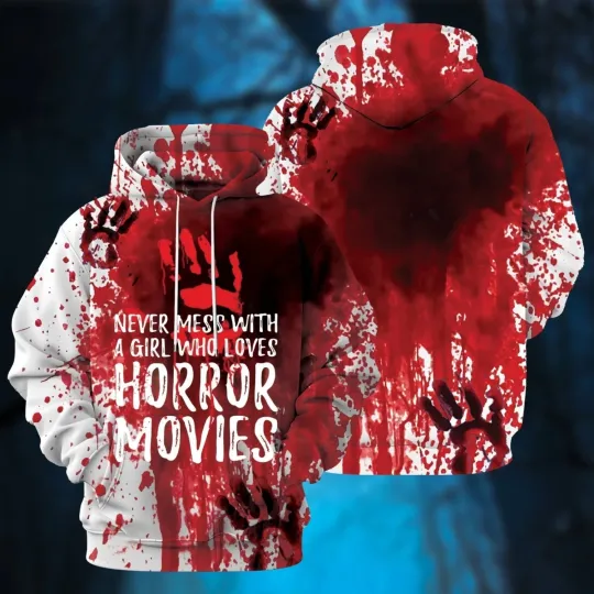Discover Blood Halloween 3D Theme Print Hoodie