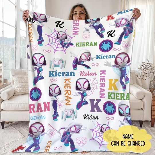 Personalized Spidey And His Amazing Friends Blanket, Spidey Friends Fleece Blanket