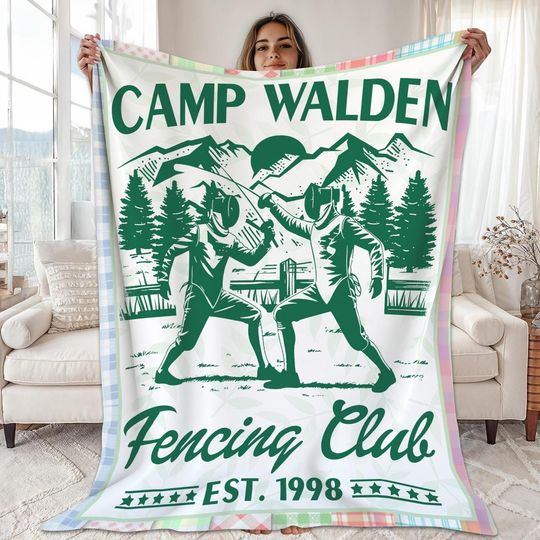 Camp Walden Fencing Club Blanket, The Parent Trap, Camp Walden Fleece Blanket