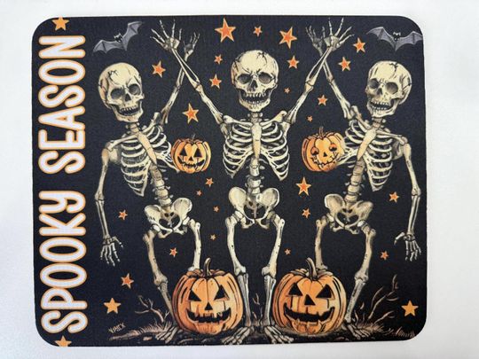 Discover Spooky Skeletons Halloween Mouse Pad