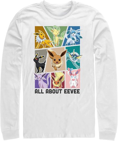 Men's PKM All About Eevee Eeveeloution Long Sleeve Shirt
