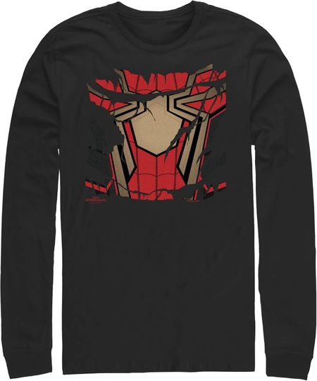 Men's Marvel Spider-Man: No Way Home Ripped Iron Suit Long Sleeve Shirt