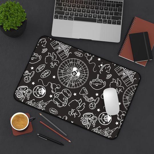 Discover Whimsical Graphic Desk Mat, Fun Desk Accessory, Gift for Students