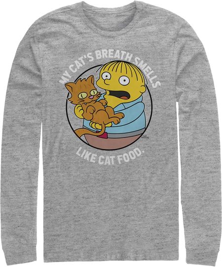 Men's The Simpsons Ralph and His Cat Long Sleeve Shirt