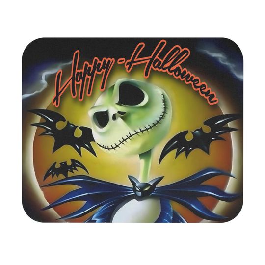 Discover Jack Skellington Happy Halloween Mouse Pad (Rectangle)
