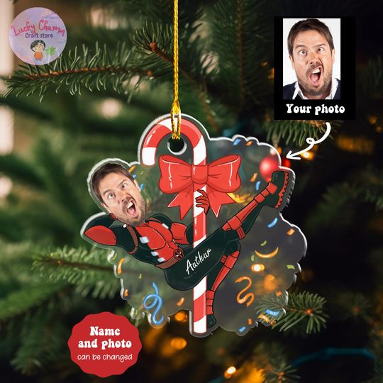 Discover Personalized Marvel Superhero Christmas Ornament, Disney Custom Photo Ornament, 2025 Funny Name Christmas Ornament, Disney Christmas Gift