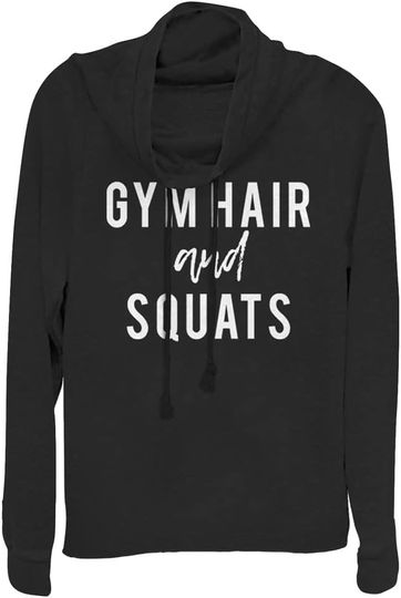 Discover Fifth Sun Gym Hair and Squats Women's Cowl Neck Long Sleeve Knit Top