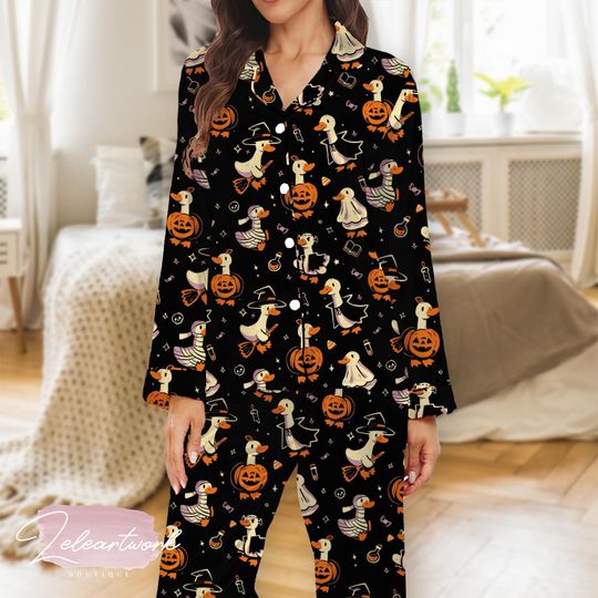 Discover Spooky Goose Halloween Pajama Set