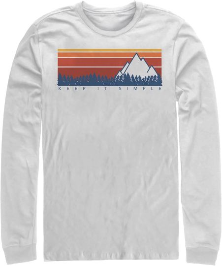 Discover Men's Lost Gods Keep It Simple Retro Long Sleeve Shirt