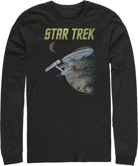 Discover Men's startrek2020: The Original Series USS Enterprise Discovering New Worlds in Space Long Sleeve Shirt
