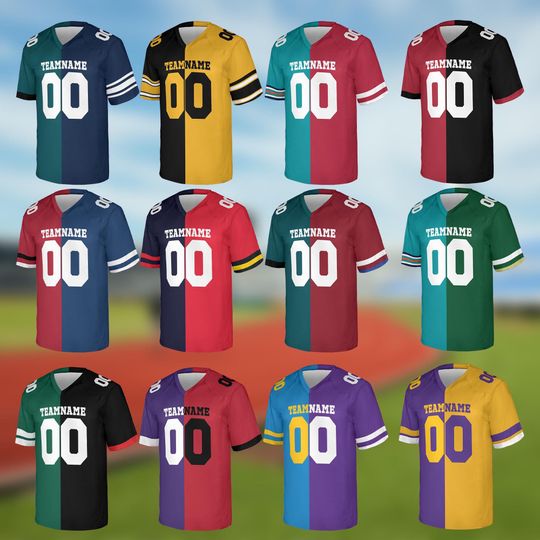 Discover Custom Number Football Team Jersey, Personalized Sports Team Jersey, Football Jersey
