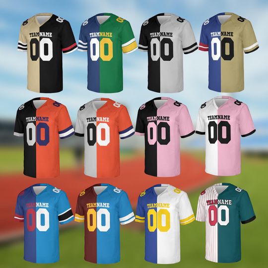 Discover Personalized Team Name Football Jersey, Personalized Football Jersey Custom Look