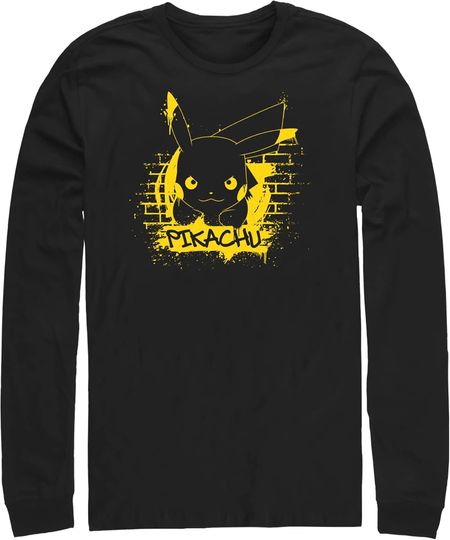 Discover Men's PKM Pika Mural Long Sleeve Shirt