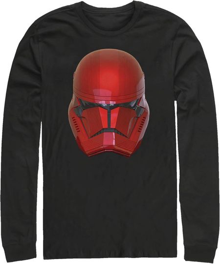 Discover Men's Star Wars: The Rise of Skywalker Sith Trooper Helmet Long Sleeve Shirt