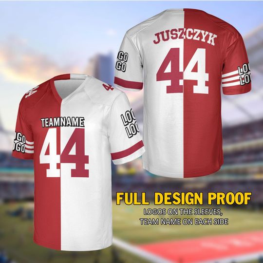Discover Juszczyk 44 Split Football Jersey, Kyle Two Football Team Jersey