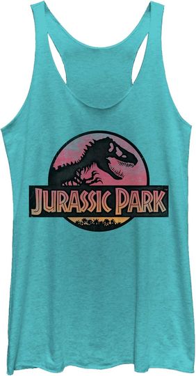 Fifth Sun Jurassic Park Safari Logo Women's Racerback Tank Top