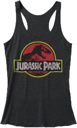 Fifth Sun Jurassic Park J Logo Women's Racerback Tank Top