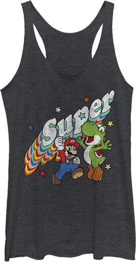 Discover Fifth Sun Nintendo Super Friends Women's Racerback Tank Top