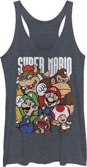 Discover Fifth Sun Nintendo Super Grouper Women's Racerback Tank Top