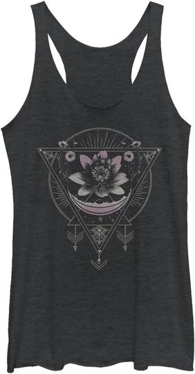 Discover Fifth Sun Peaceful Warrior Lotus and Luna Women's Racerback Tank Top