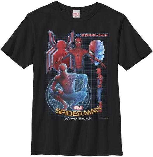 Discover Fifth Sun Marvel Universe Spidy Profile Boy's Solid Crew Tee