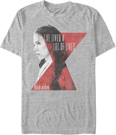 Discover Men's Marvel Black Widow Multiple Lives T-Shirt