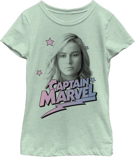 Fifth Sun Girls' Captain Marvel T-Shirt