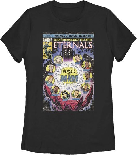 Women's Marvel Eternals Retro Comic Book Cover T-Shirt