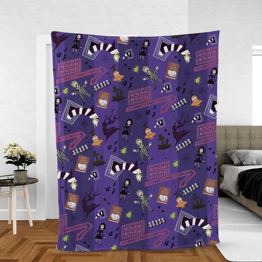 Discover Beetlejuice Cozy Plush Fleece Blanket Halloween Movie Gift