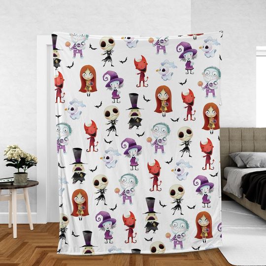 Discover The Nightmare Before Christmas Plush Fleece Blanket