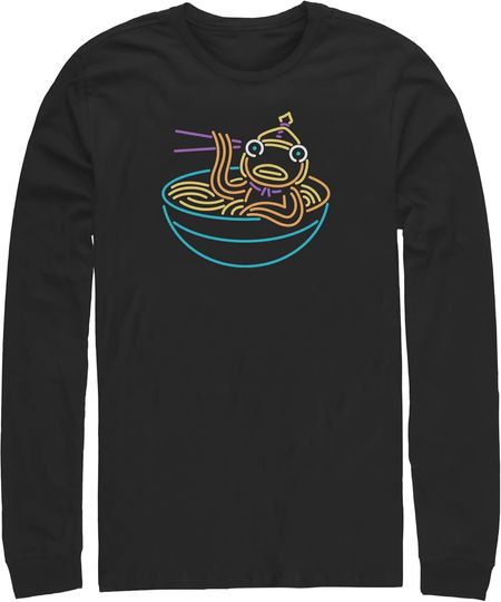 Discover Fifth Sun Men's Fortnite Neon Fishstick Ramen Long Sleeve Shirt