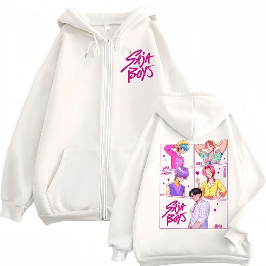 Discover KPop Demon Hunters Movie Zipper Hoodies High Quality Fashion Y2k Zip Up Pullovers Men Women Casual Loose Long Sleeve Sweatshirts