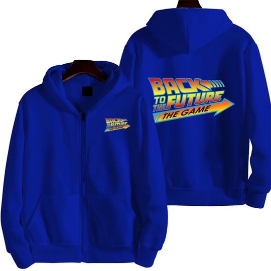Back To The Future Spring and Autumn New Men's Zipper Hoodie