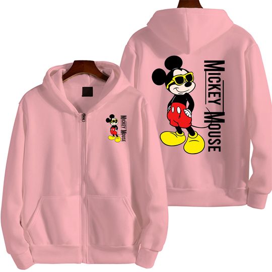 Mickey Mouse Cartoon Spring and Autumn New Men's Zipper Hoodie